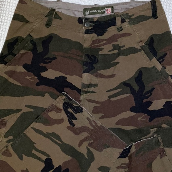 Men’s, Micros, 100% Cotton Camoflauge Utility Outdoor Pants 34 X 30, NWOT! - Picture 1 of 14